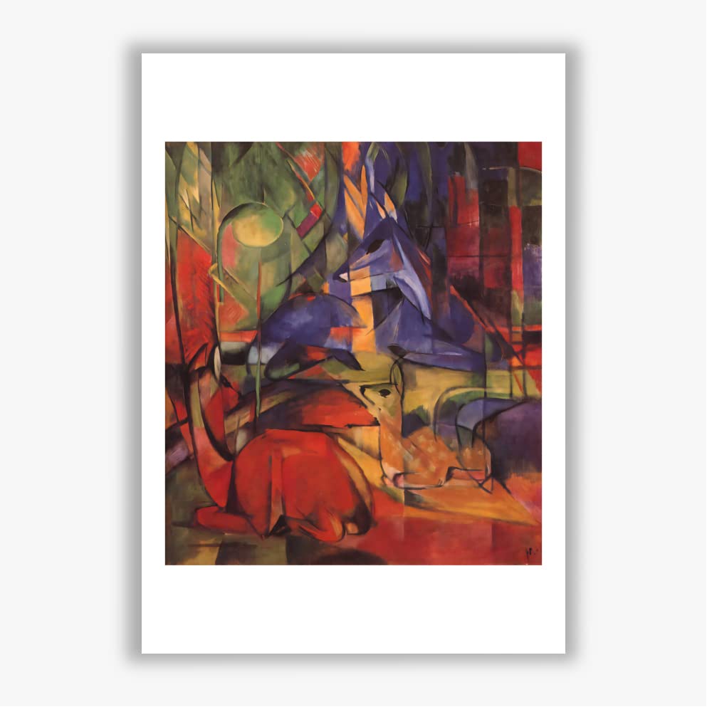 Franz Marc Cerf dans une forêt impression murale poster M - 2