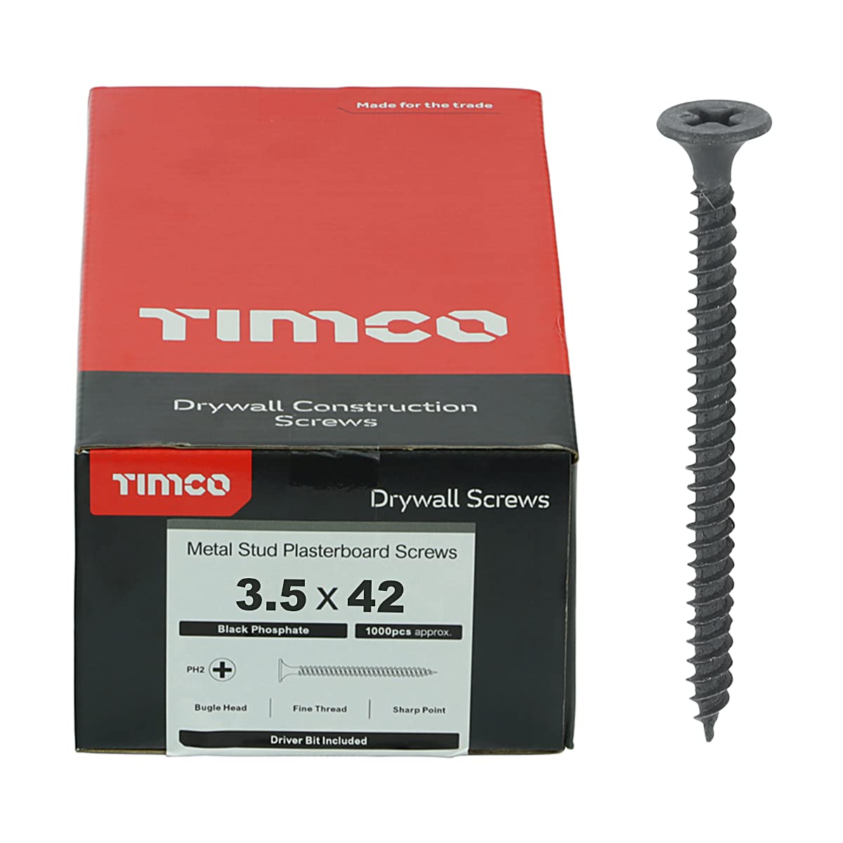 Timco Black Drywall Screws Fine Thread Phosphate
