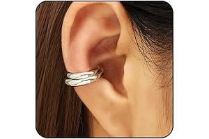 Elegant Non-Piercing Silver Four Cuff Earring