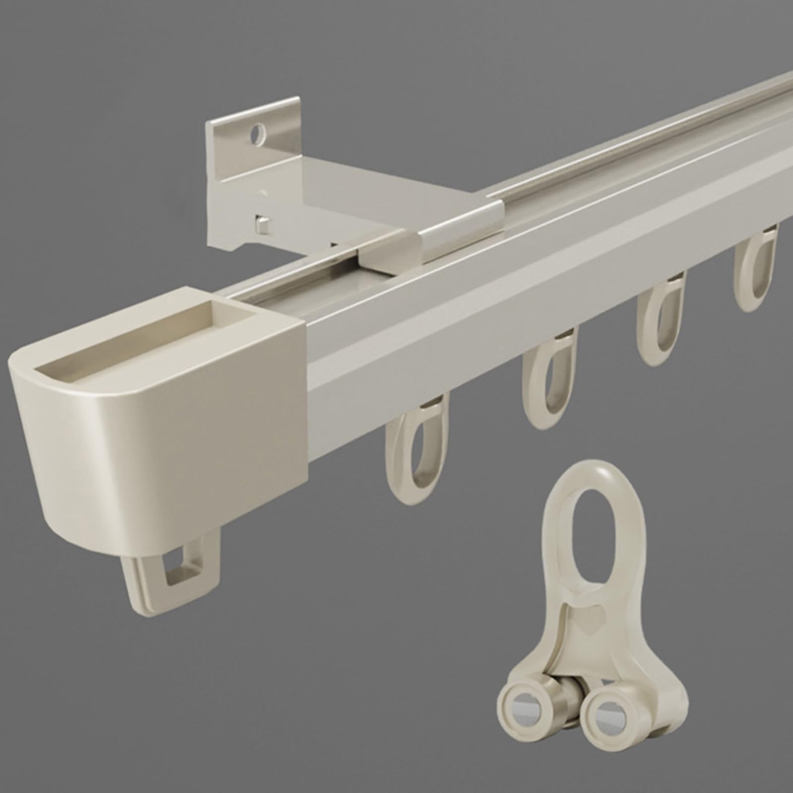 Szyna do zasłon sufitowych, regulowana, 160 cm i 125 cm, dwuwarstwowy stop aluminium dla łatwej instalacji, idealna do dekoracji domu