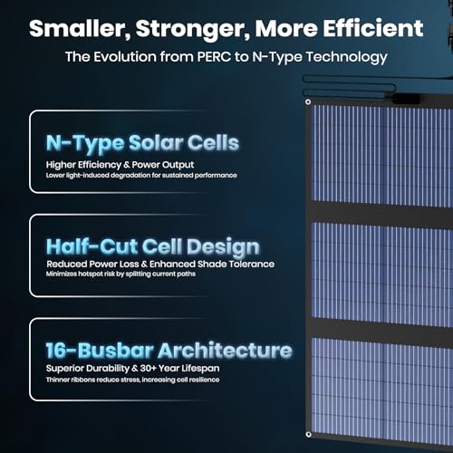 Image of FlexSolar 2‑Pack 60W N‑Type Solar Panel Charger Lightweight and IP67