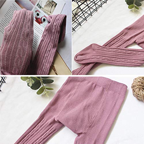 Image of Baby Toddler Girls Tights Seamless Cable Knit Cotton Leggings Pants Stockings for Infant Baby Girl