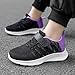 Tennis Shoes for Boy Girl Unisex Lightweight Mesh Sneakers Big Kid Fashion Hook and Loop Fasteners Walking Shoes (Purple,2.5)
