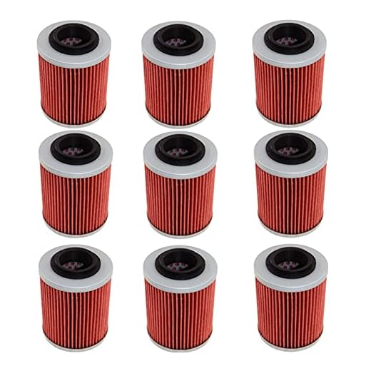 M-YONGCAI Passa for kan-am sida x sida 1000 SSV Maverick 100 0r dps x ds rs Turbo Herr XC MAX 2014 2015 2016 Motorcykeloljefilter (Color : 9 PC)
