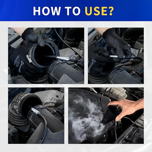 Image of Kuntech Smoke Cone Leak Detector, Universal Tapered Adapter Leak Detector for Exhaust and Intake Diagnostics, Standard Cone Adapter Diagnostics for Automotive EVAP Leak Locator Tester
