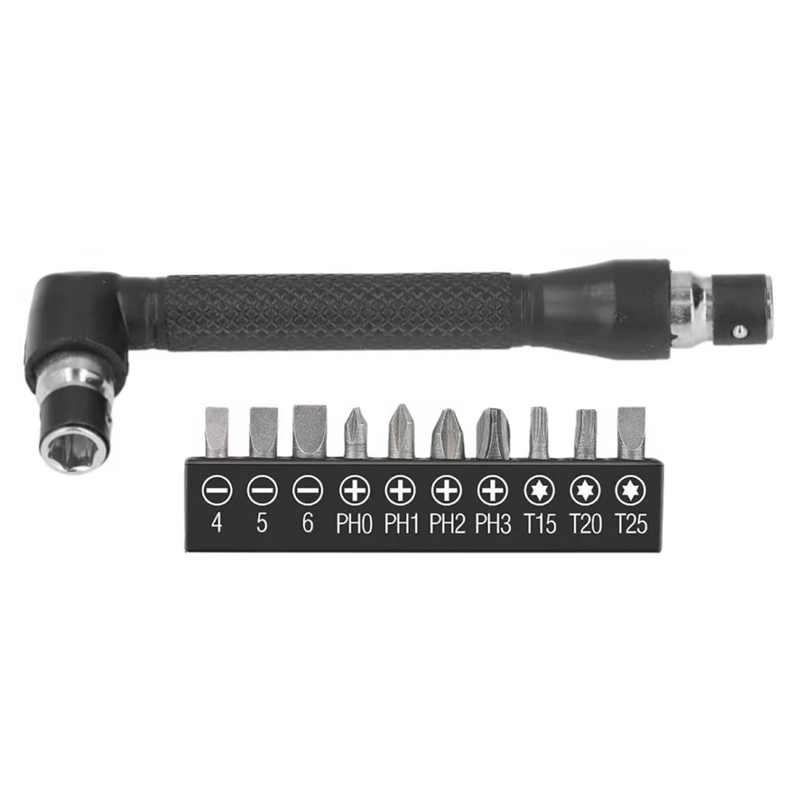 Multipurpose 110mm L Shaped Hexagonal Wrenches Set with 10 Interchangeable Bit Attachments Ergonomic Handle Tool Home Maintenance Equipment