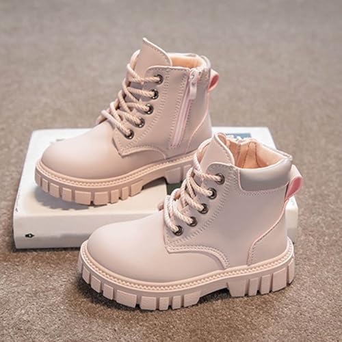 Girls Combat Boots Fashion Ankle Booties Side Zipper Boots Girls Lace Up Ankle Riding Boot Punk Goth Non Slip Sole Short Booties for Outdoor3