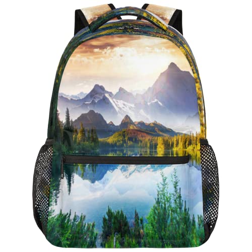 Nature Forest Tree Backpack, Waterfalls Landscape Backpack Casual Travel Laptop Daypack Bags Shoulder Bag3