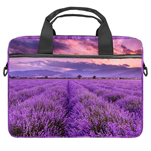 Sacoche bandoulière ordinateur portable 14.5 violette fleurie