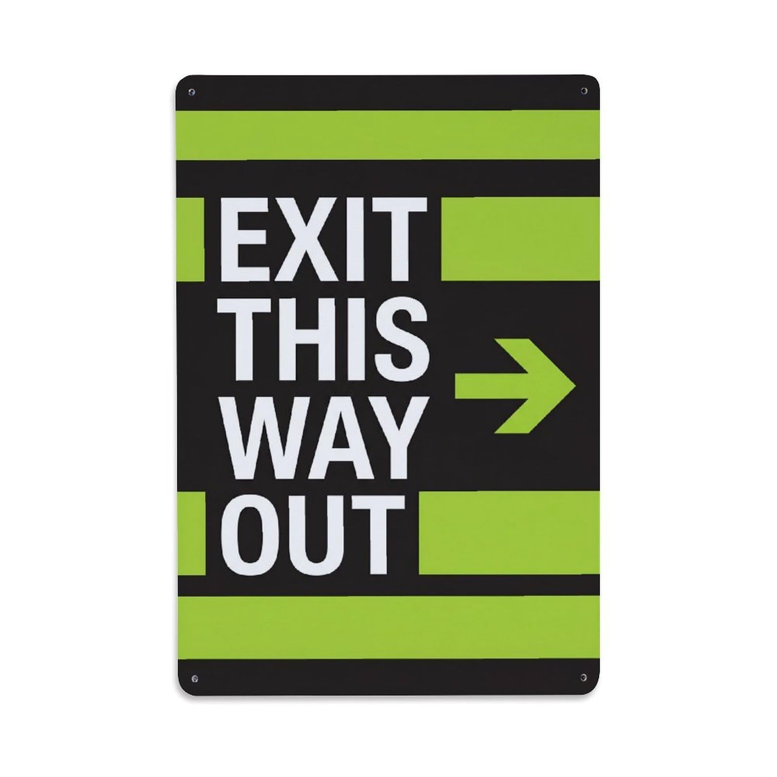 Exit This Way Out Parking Garage Vintage Metal Tin Sign Plaque Wall Decor for Cafe, Club, Garden Metal Poster 8x12Inch