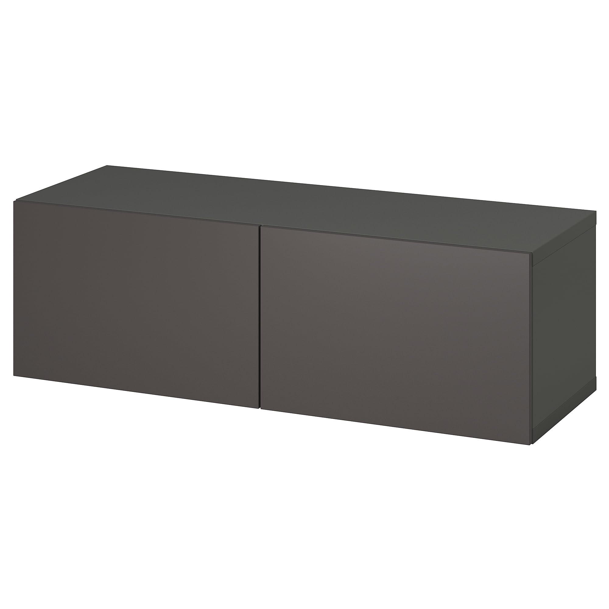 Étagère avec portes 120x42x38 cm ProTuning BESTÅ meuble TV bas gris foncé