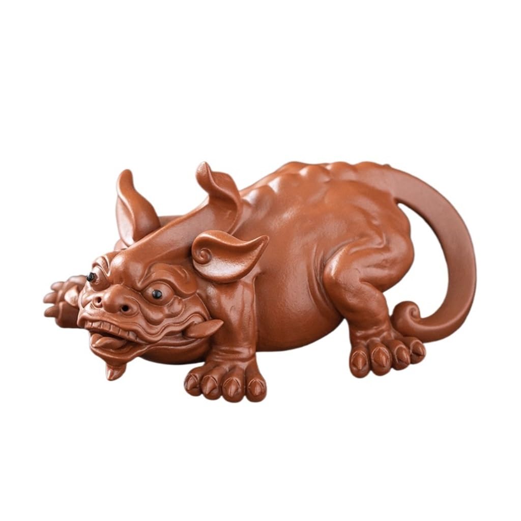 ENGENDER Kung Fu Tea Pet Creative Purple Sand Tea Pet Antique Shelf Decoration Chinese Kung Fu Accessories Home