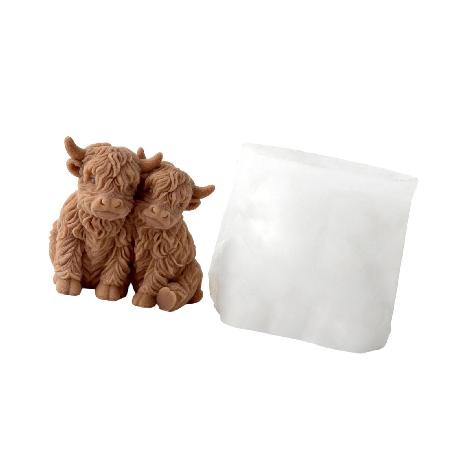 Hsyzygian Cow Figurine Silicone Molds Multipurpose Silicone Easy Demolding for Resin Casting Soap Elastomer Cast