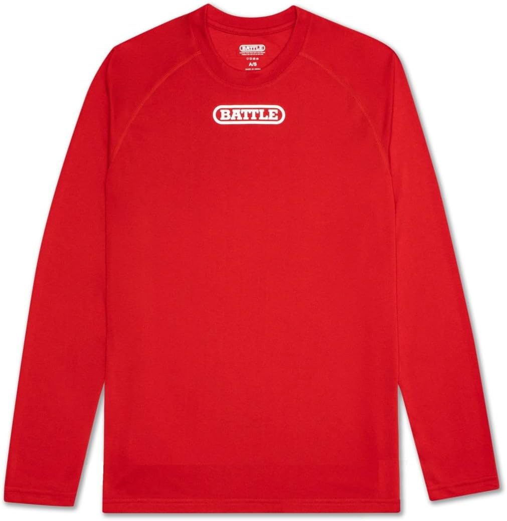Battle Sports Dry-Fit Moisture Wicking Active Athletic Performance Long-Sleeve T-Shirt for Adults & Kids