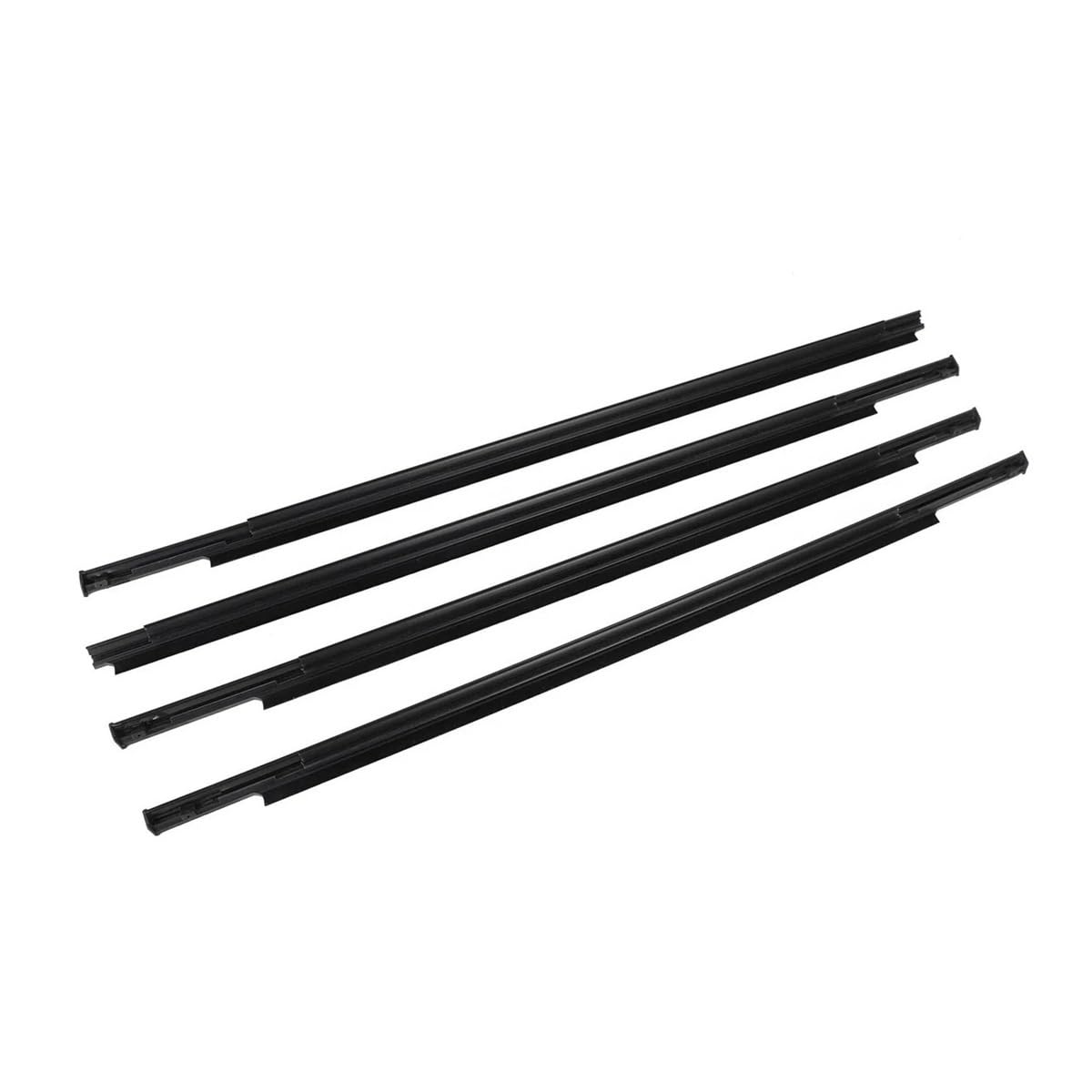 Syxlsjw Outer Windows Sealing Strip 4Pcs Car Outer Door Windows Rubber Weatherstrip For Mitsubishi For Outlander 2007-2012 Waterproof Pressure Sealing Strip