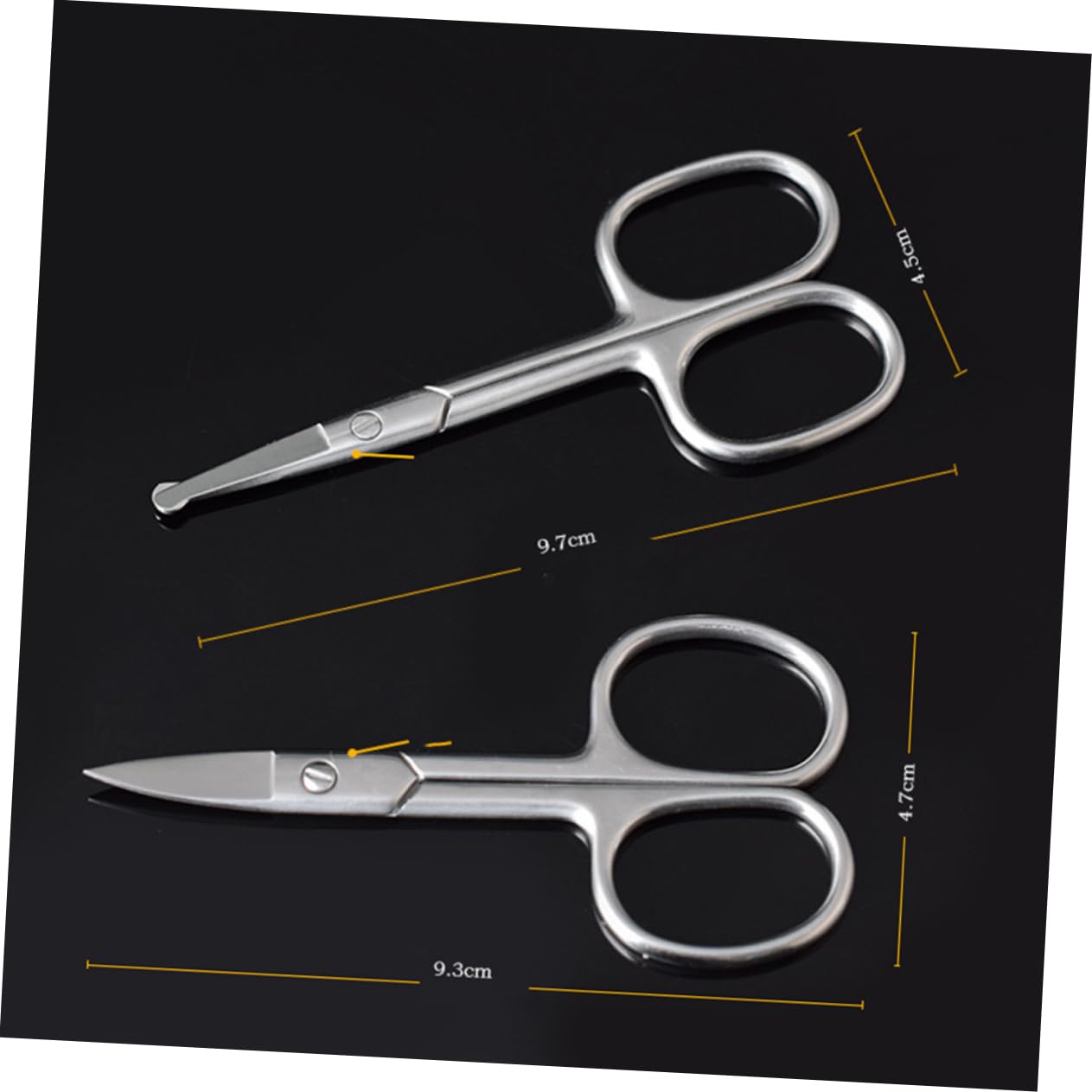 PACKOVE 6pièces Ciseaux à Sourcils Acier Inoxydable Ensemble De Ciseaux De Beauté Pour Visage Nez Outil De Et Sûr Pour Épilation Des Sourcils Et Poils Nasaux