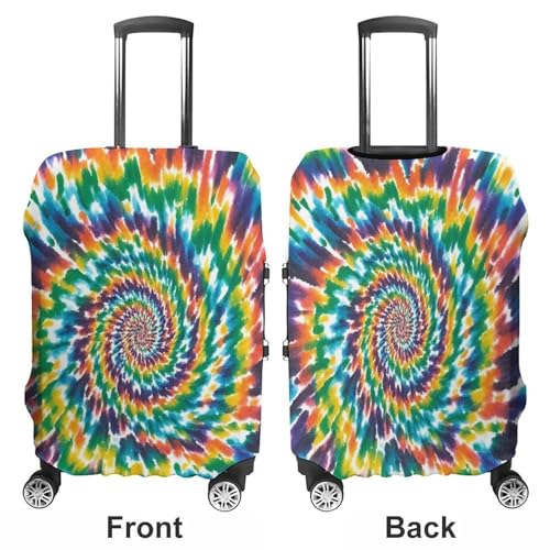Colorful Spiral Tie Dye Travel Luggage Cover Washable Anti-scratch Suitcase Protector Dustproof Protective Cover Case for Wheeled Luggage Fits 19-32 Inch Luggage3