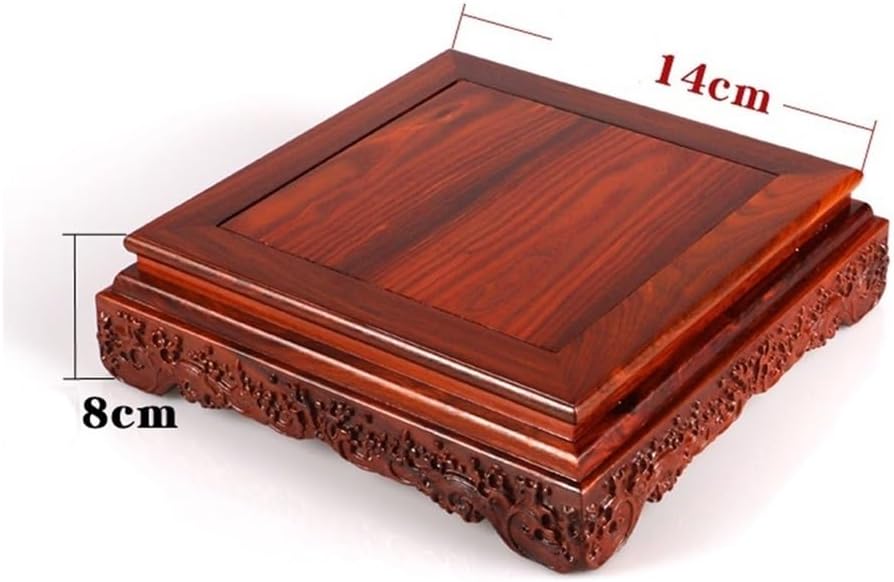 Bonsai Pedestal Vase Pedestal Stands Wooden Vase Base Solid Wood Square Display Stand Bonsai Potted Buddha Statue Stone Ornament Base Home Office Decoration Planter Stand Plant Holder ( Size : A )