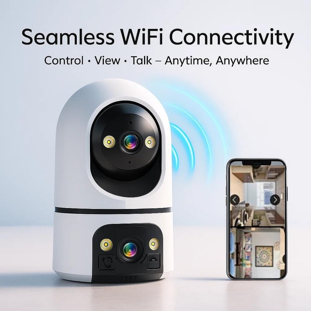 MAYUMI 5+5MP FHD Dual Lens Indoor WiFi CCTV Security Camera 3