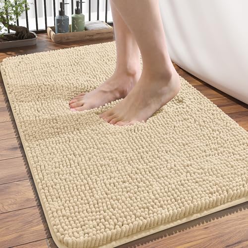 image for OLANLY Bathroom Rugs 34x21, Extra Soft Absorbent Chenille Bath Rugs, R