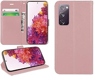 Galaxy S20 FE Case DN-Technology For Samsung S20 FE Case, Phone Case, PU Leather Flip Case, Wallet Style, Book Pouch, Magnetic Closure, Card Cash Holder, Cover For Samsung Galaxy S20 FE (ROSE GOLD)