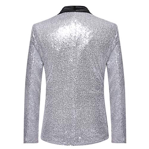 Sequin Blazer Men One Button Dress Suits Tuxedo Jacket 70s Disco Party Festival Classic Fashion Sports Coats for Men2