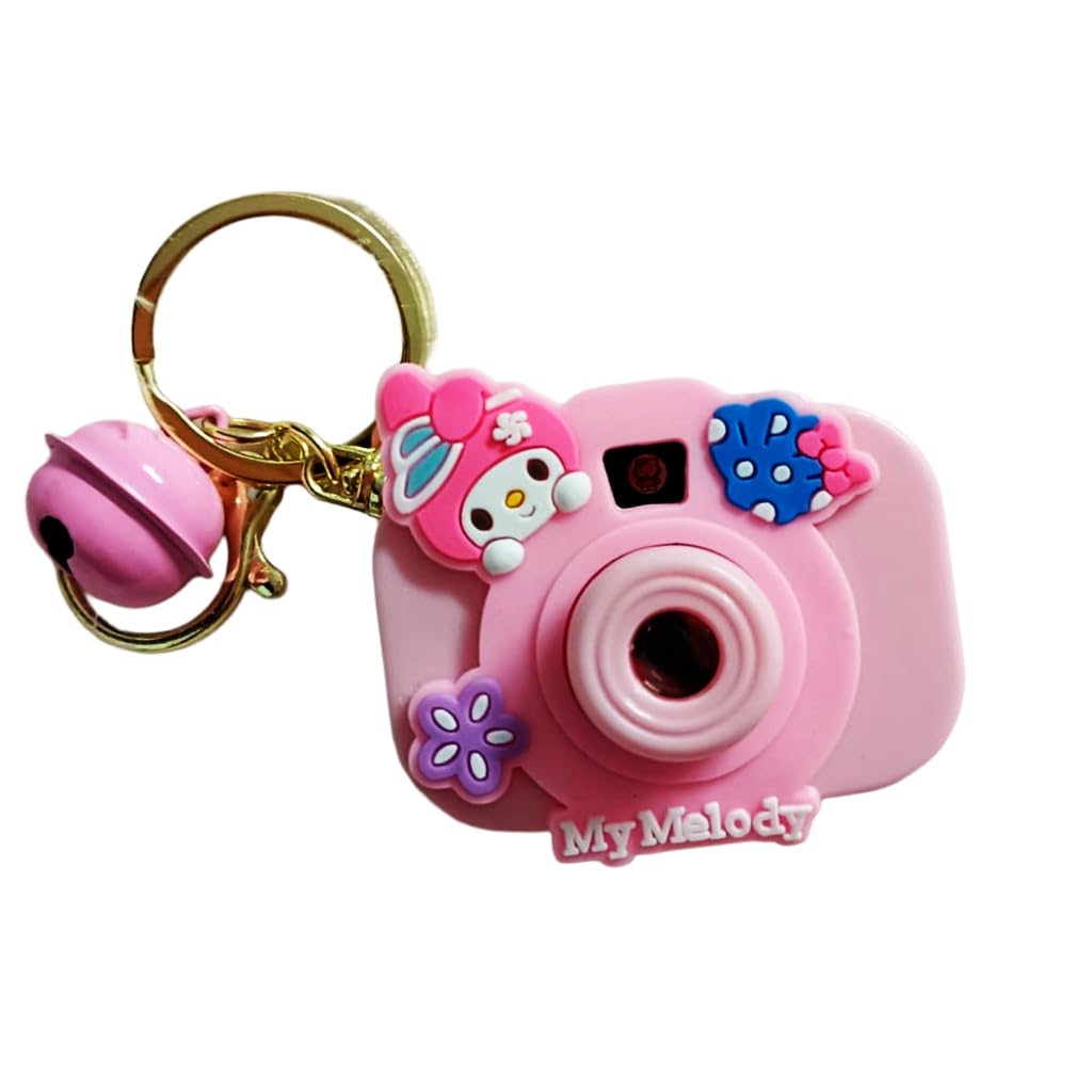 Mini Projector Camera Toy with Bell, Plastic Multicolor Design, Light Projection Feature, Cartoon Keychain for Kids-image-45