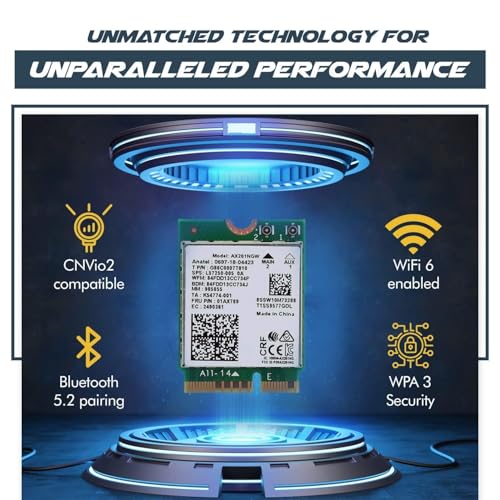 Image of Killer Series for Intel AX1650i WiFi 6 Gaming Adapter Upgrade | CNVio2 M.2 WiFi Card | 2.4 Gbps WiFi for PCs | Bluetooth 5.2 Supported | Designed for Intel 10th Gen and Later CPUs