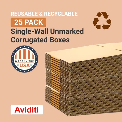 Image of BOX USA Shipping Boxes Medium 15 inchL x 10 inchW x 10 inchH 25-Pack - Corrugated Cardboard Box for Moving, Mailing, Packing, Packaging and Storage