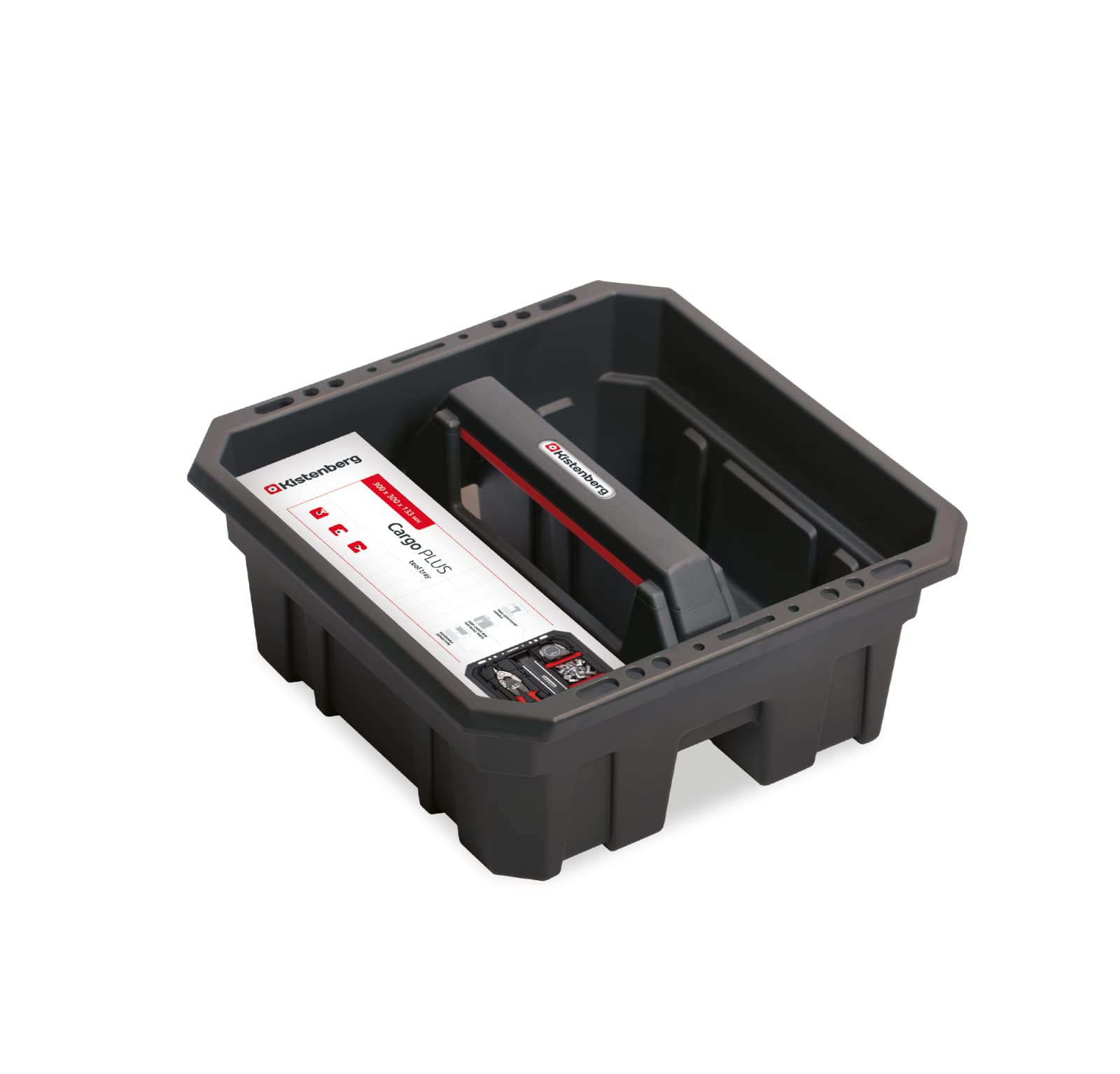 Handyman Caddy Tray Box Housekeeping Cleaners Tote Tray Basket with Handle Carry Grips - Under Sink Kitchen Storage Caddy for Cleaning Products Cleaners Carrier Tool Organiser (Pro 30cm x 30cm) — image 1