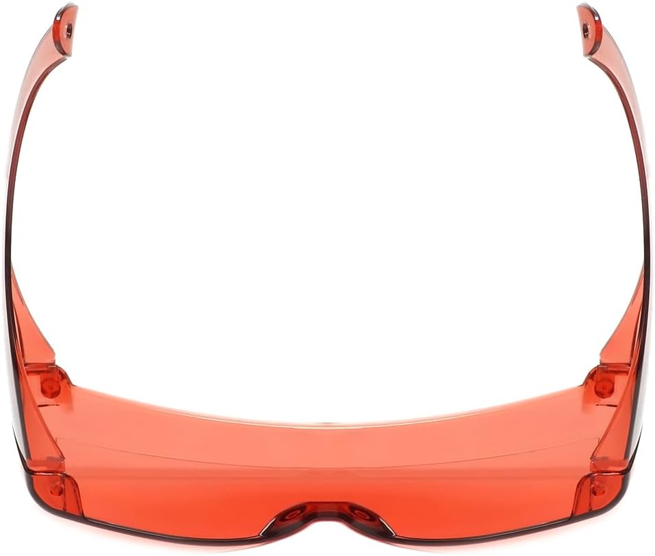 Calabria 3000 FL41 Pink Fitover Safety Glasses Wear Over Prescription Glasses Migraine Glasses FL-41 Light Sensitivity Glasses Women Men Outdoor Indoor Blue Light Blocker Over Glasses Eye Protection - Image 6