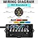 CXTM 7 Pin Trailer Wiring Harness Kit 6 Feet, 7 Gang Waterproof Junction Box with Heavy Duty 7 Way Trailer Cord Pigtail, Double Prongs Connector Inline Cable for RV Standard (6ft)