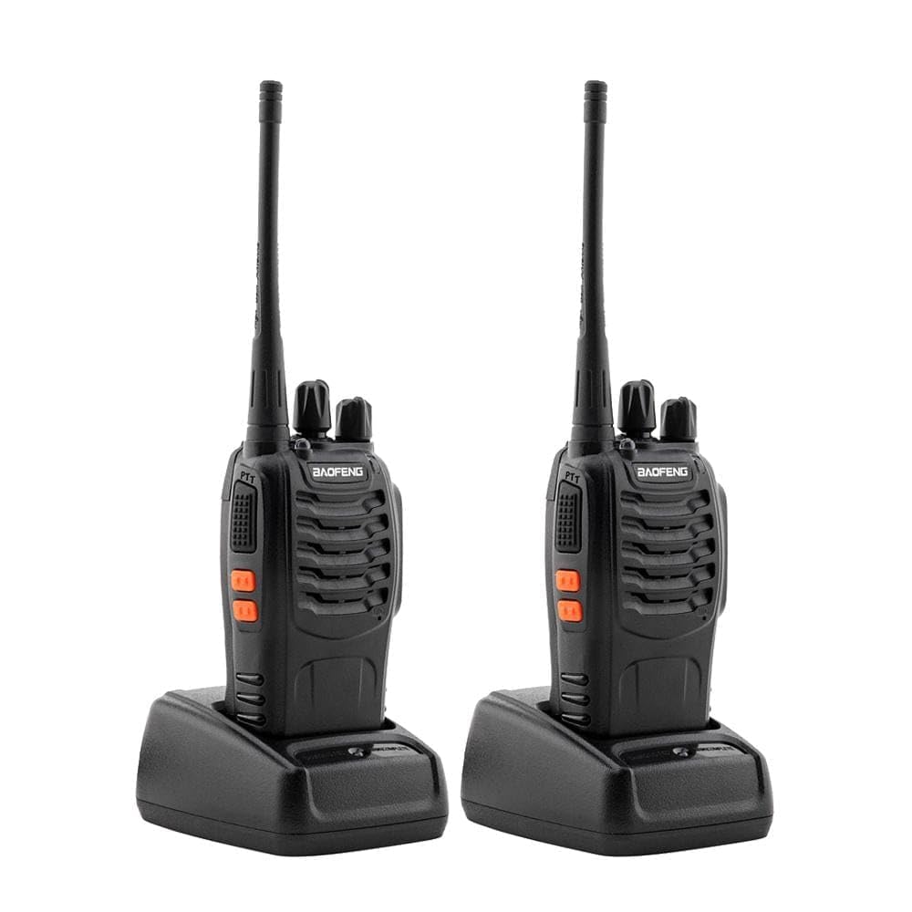 (Pack of 2) Analog 5W UHF Decoding Interphone 16-Channel Handheld for Adults Two-way FM Transceiver V5
