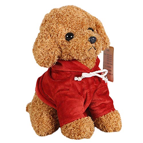 Oyov2L Simulation Curly Hair Poodle Dog Puppy Stuffed Plush Doll Home Sofa Bed Decor Plush Toys Great Gifts Light Brown 20cm