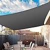 Uirway sun shade sails canopy 65×10 rectangle 95 uv block 185gsm heavy duty permeable sun shade sail for patio garden pergola backyard outdoor pools carport anthracite  urban country home decor