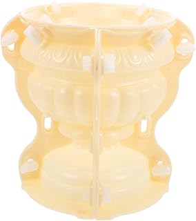 Didiseaon Moule à Pot De Fleurs en Plastique Rond 18 Cm pour Jardinage DIY, Fabrication De Jardinières Décoratives, Moule De Coulée Réutilisable Adaptable Béton Ciment Argile