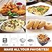Gotham Steel Nonstick Square Deep Frying Pan, 9.5” Large Cooking Pan with Ceramic Nonstick Coating, 4 Pc Titanium Ceramic with Lid, Basket & Steamer Tray, Dishwasher Safe