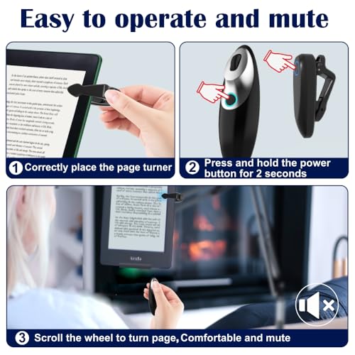 Remote Control Page Turner for Kindle Paperwhite Oasis Kobo eBook Readers,Mute Scroll Wheel Clicker,Remote Scrolling for TikTok,Remote Shutter for Taking Photos and Videos,Supports iPhone,iPad,Android image 6