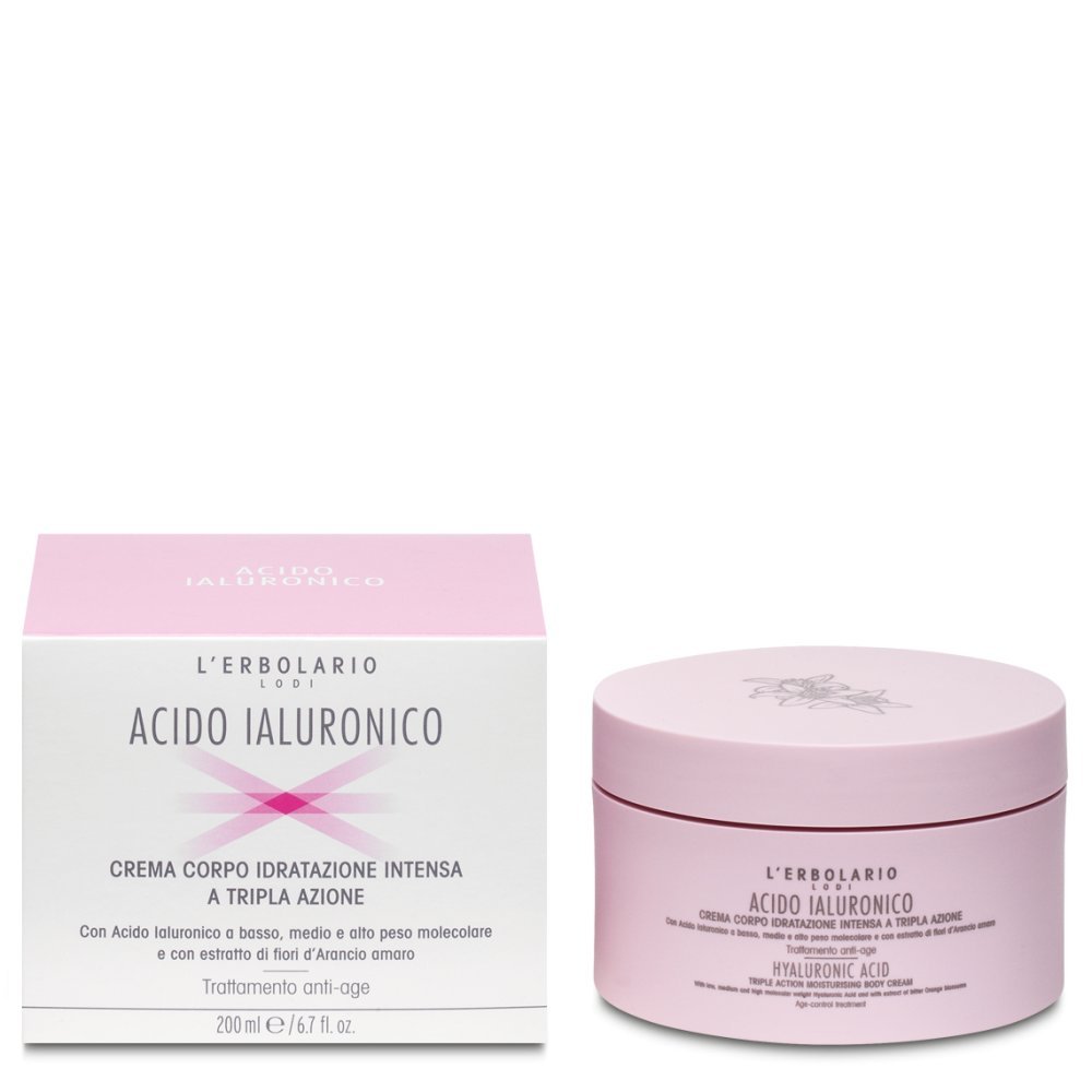 L'Erbolario Hyaluronic Acid Body Cream Intensive Moisturising Triple Action 200 ml
