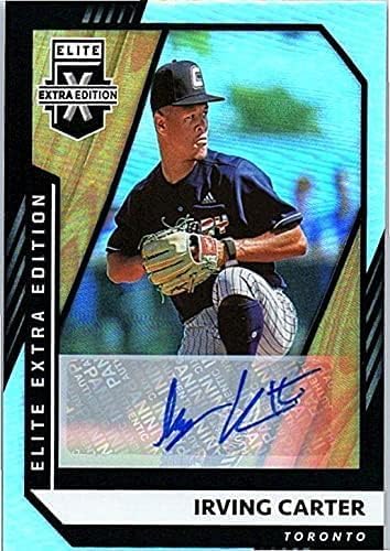 Irving Carter Autographed Baseball Card - 2021 Panini Elite Extra Edition Baseball Card #152 (Blue Jays)