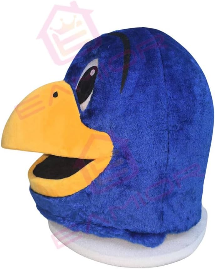Blue Falcon Mascot Costume for Adults Men & Women with Built-in Fan Inside the Head