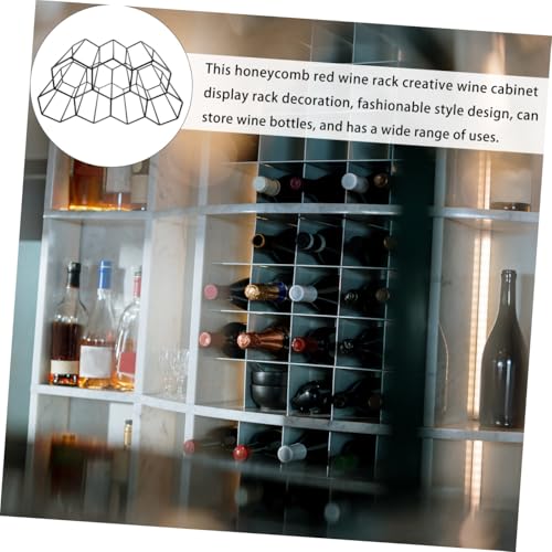 Soporte para botellas de vino 7 huecos KICHOUSE metal negro miniatura 7