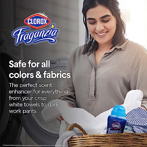 Image of Clorox Fraganzia Laundry Scent Booster Crystals, In-Wash Fragrance Beads for Fresh-Smelling Clothes & Linens, Safe for All Fabrics & Colors, Easy-Pour Bottle, Linen Scent, 70 Oz