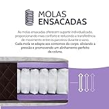 Colchão King a Vácuo Dupla Face Molas Ensacadas 193x203cm BF Colchões glide