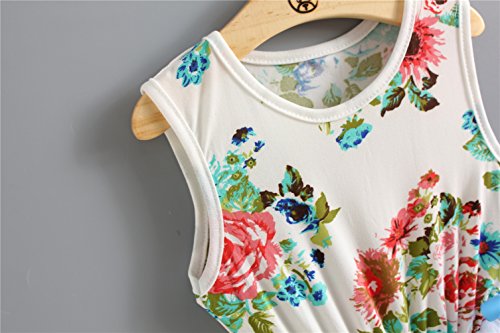 Niyage Little Girls Sleeveless Floral Princess Dress Tulle Tutu Sundress2