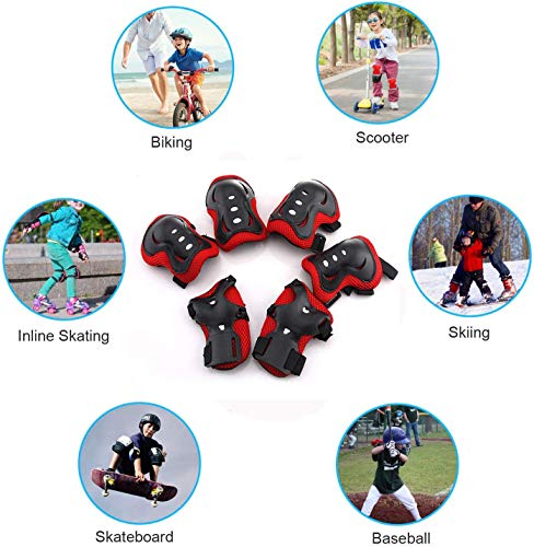 image for Valleycomfy Youth Kids Knee Pad Elbow Pads Wrist Guards Protective Gea