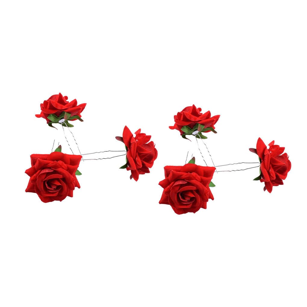 10 Ensemble de Épingles à cheveux à fleurs en ABS, 6 pièces/ensemble, maintien facile et sécurisé, cheveux de mariage et de mariée, large Application, peigne à fleurs en ABS