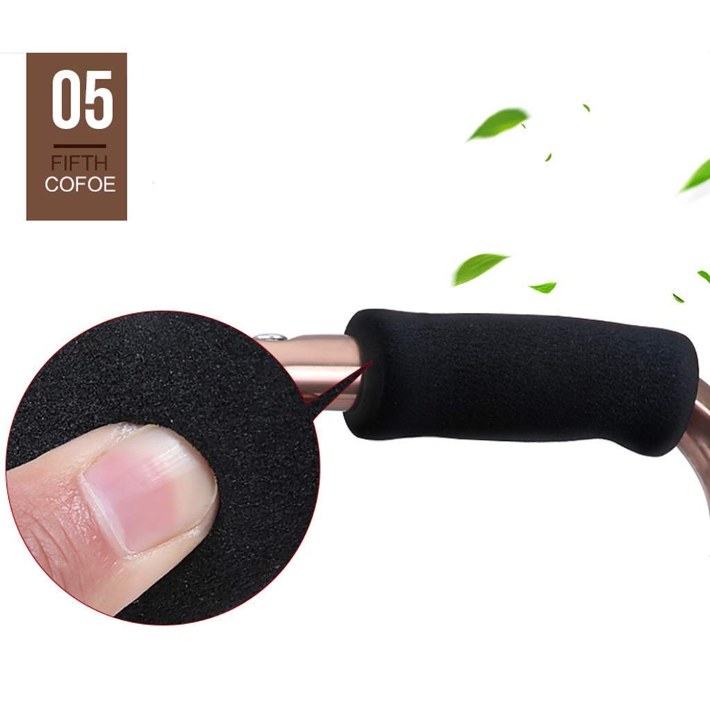 Andador para Ancianos,Bastón, Práctico Andador Plegable Equipo para Andador para Ancianos Aleación de Aluminio Soporte Ajustable de 4 Patas Adecuado para Personas con Alturas en el Rango de