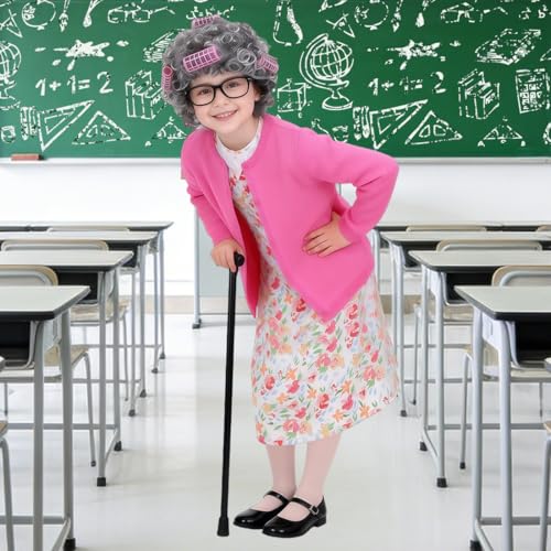 Disfraz de abuela para niñas 17 piezas miniatura 4