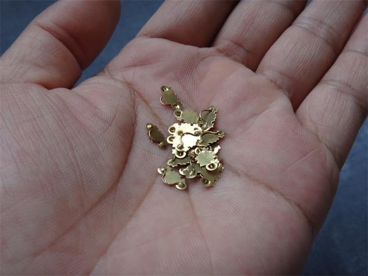 Miniatura 3 de AirAds - Casa de muñecas a escala 112, muebles en miniatura, asas doradas, mango de medalla para gabinete, mesa y cajones (lote 12)